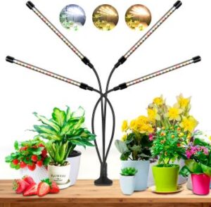 Vollspektrum-Pflanzenlampen für Zimmerpflanzen mit 4 Leuchtarmen